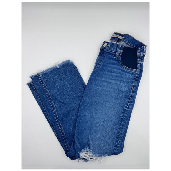 Hudson Maternity Rosie Jeans Wide Leg Distressed Ankle - Picture 3 of 6
